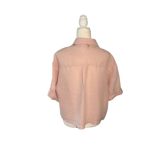 PQ Swim scalloped linen shirt - light pink - S - Picture 10 of 11